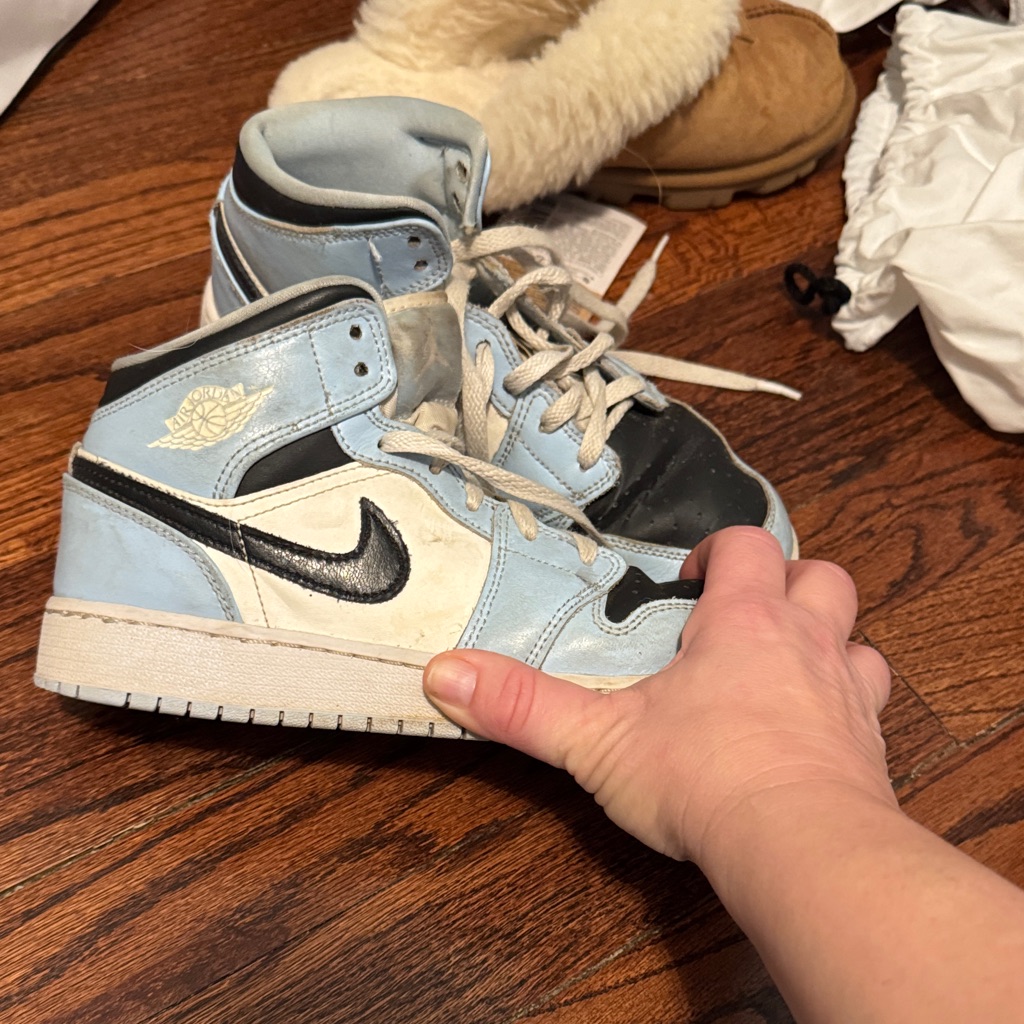 Nike Air Jordan 1 High Top - Light Blue, Black, White